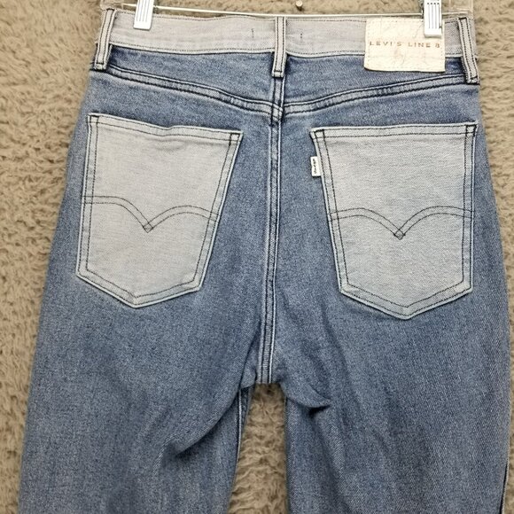 Levis Jeans Womens 28 Blue Line 8 Two Tone Stretch White Tab *Read* - Picture 12 of 16